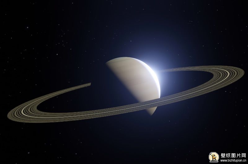 银河系土星环绕的星环图片 土星壁纸 1920x1080