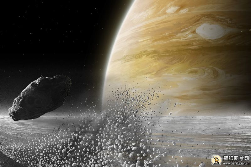 土星陨石高清大图 太空电脑壁纸 5000x1783