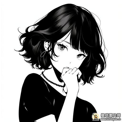 黑白男生女生头像图片 漫画头像大全 512x512