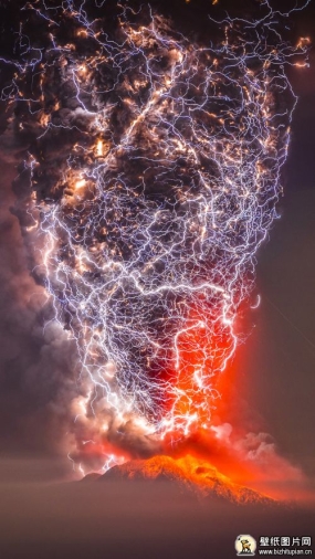 火山风暴摄影闪电图片 高清闪电手机壁纸摄影火山风暴图片 720x1280