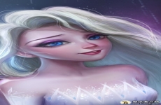 蓝眼睛白发艾尔莎冰雪奇缘电影动画片剧照图片