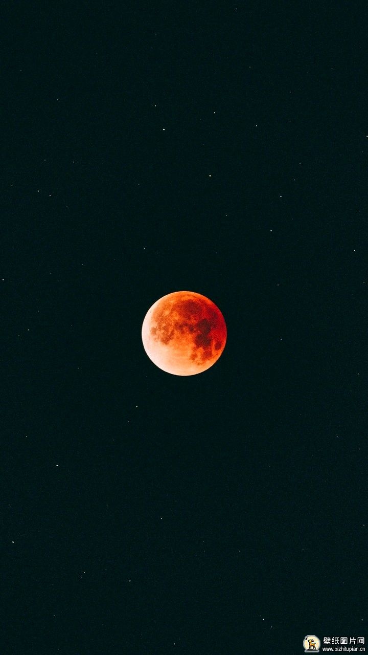 734387夜晚星空月亮手机壁纸日食图片