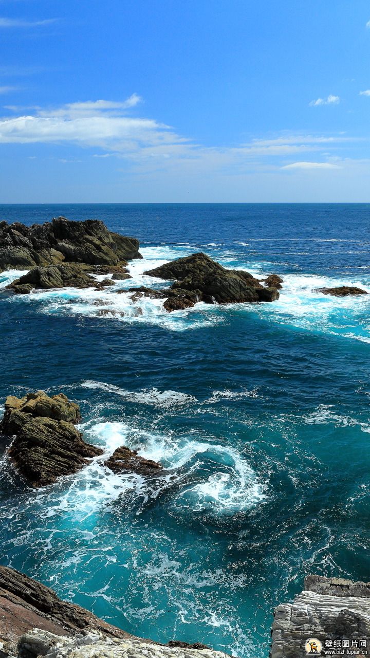 691549海洋岩石海岸手机壁纸风景图片
